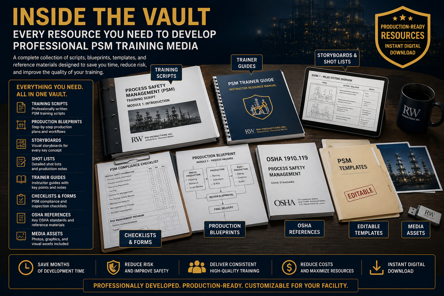 OSHA Process Safety Management (PSM) Training Media & Script Vault