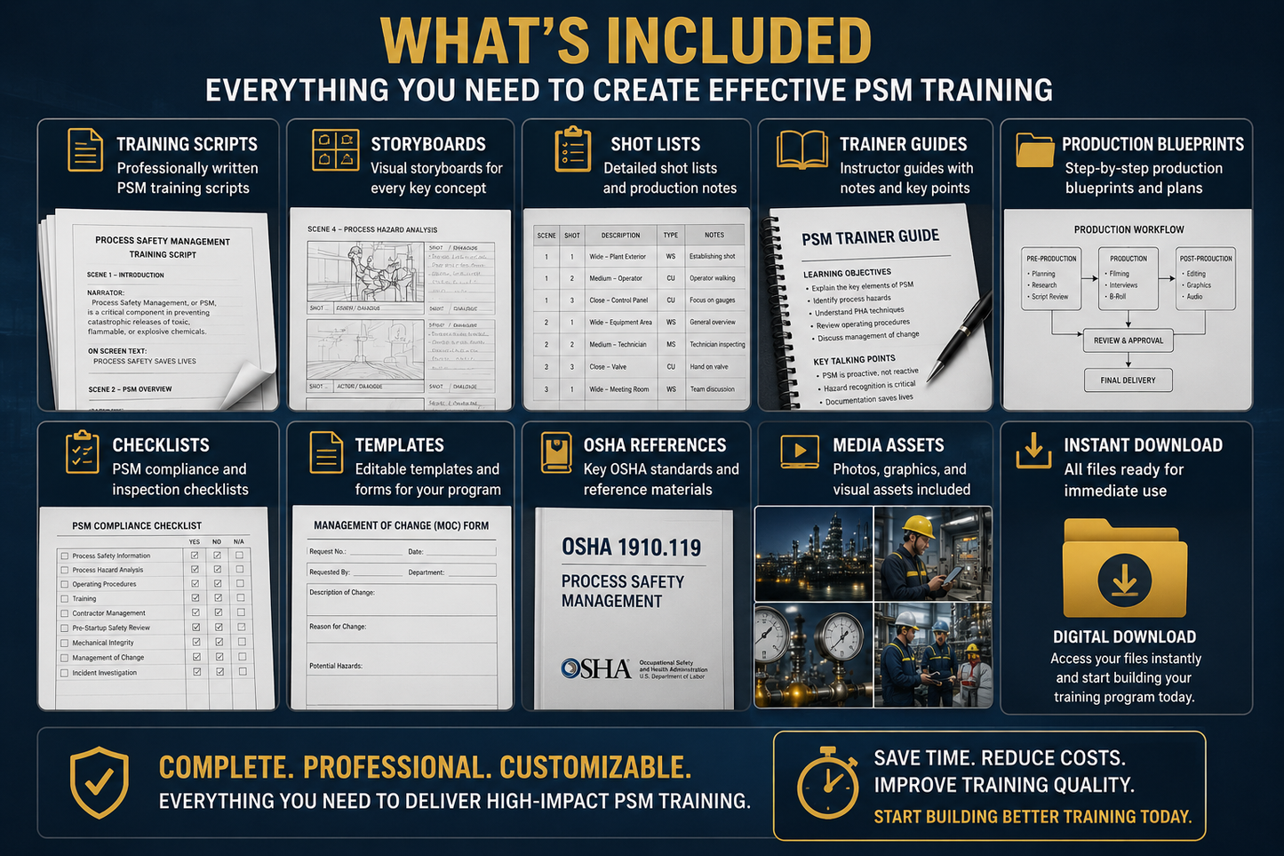 OSHA Process Safety Management (PSM) Training Media & Script Vault